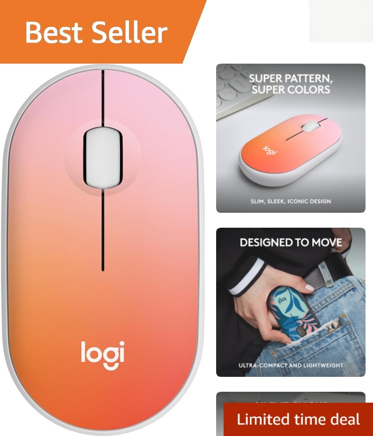 M340 Wireless Mouse with Limited Edition Prints, USB Receiver and Silent Clic...