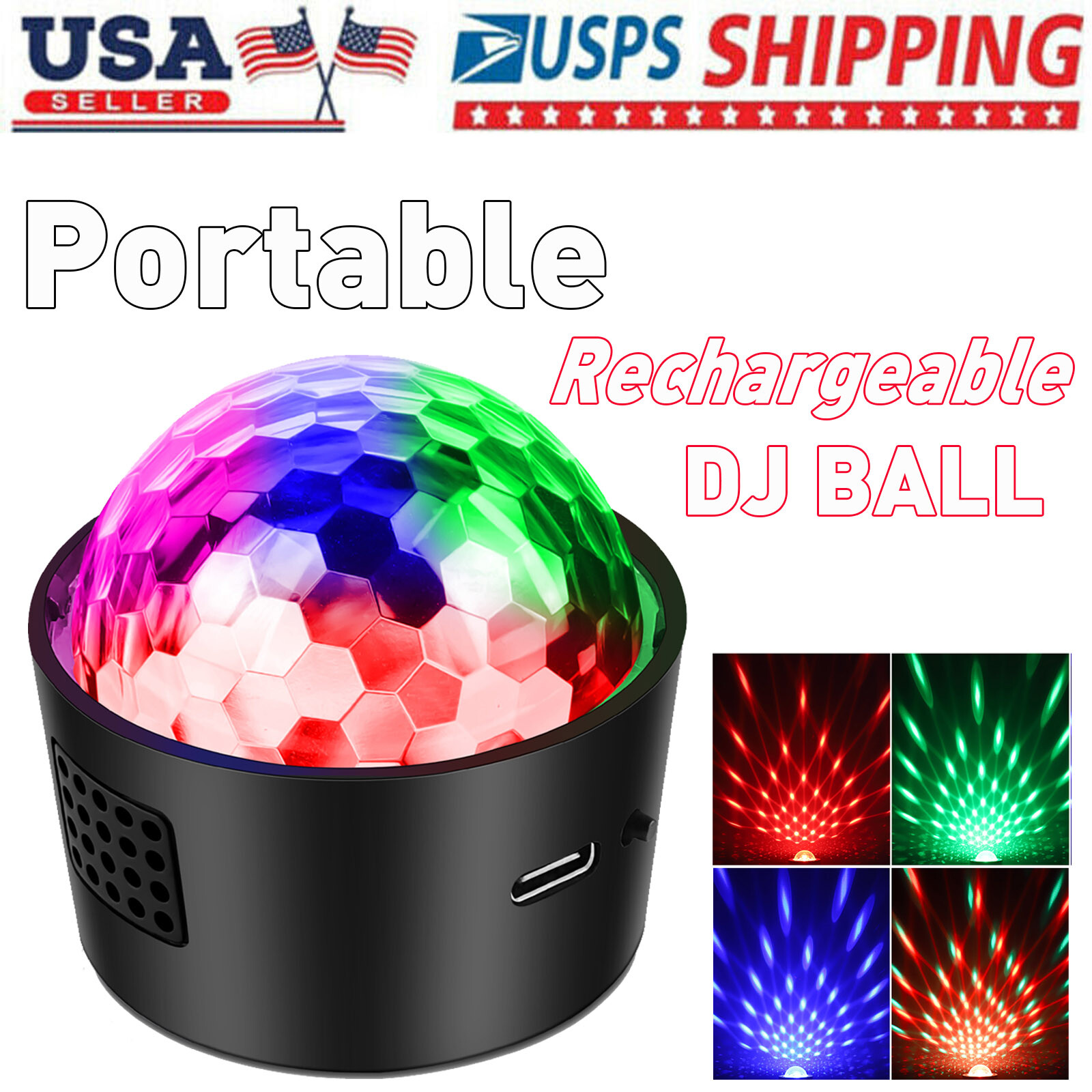 USB LED Disco Stage Light Party Club KTV Bar Magic Ball Lighting DJ Lights