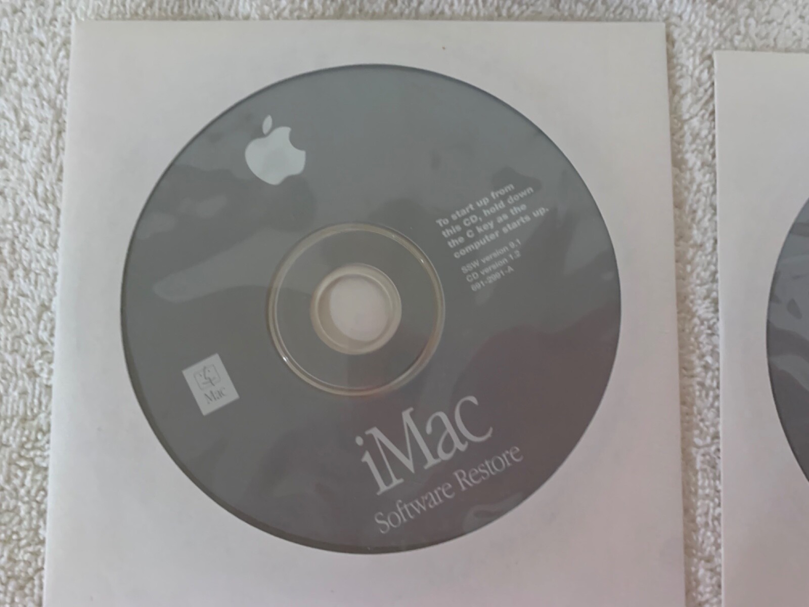 Apple iMac Software Install & Restore Discs, i Movies 2, i Work 9, Hardware Test