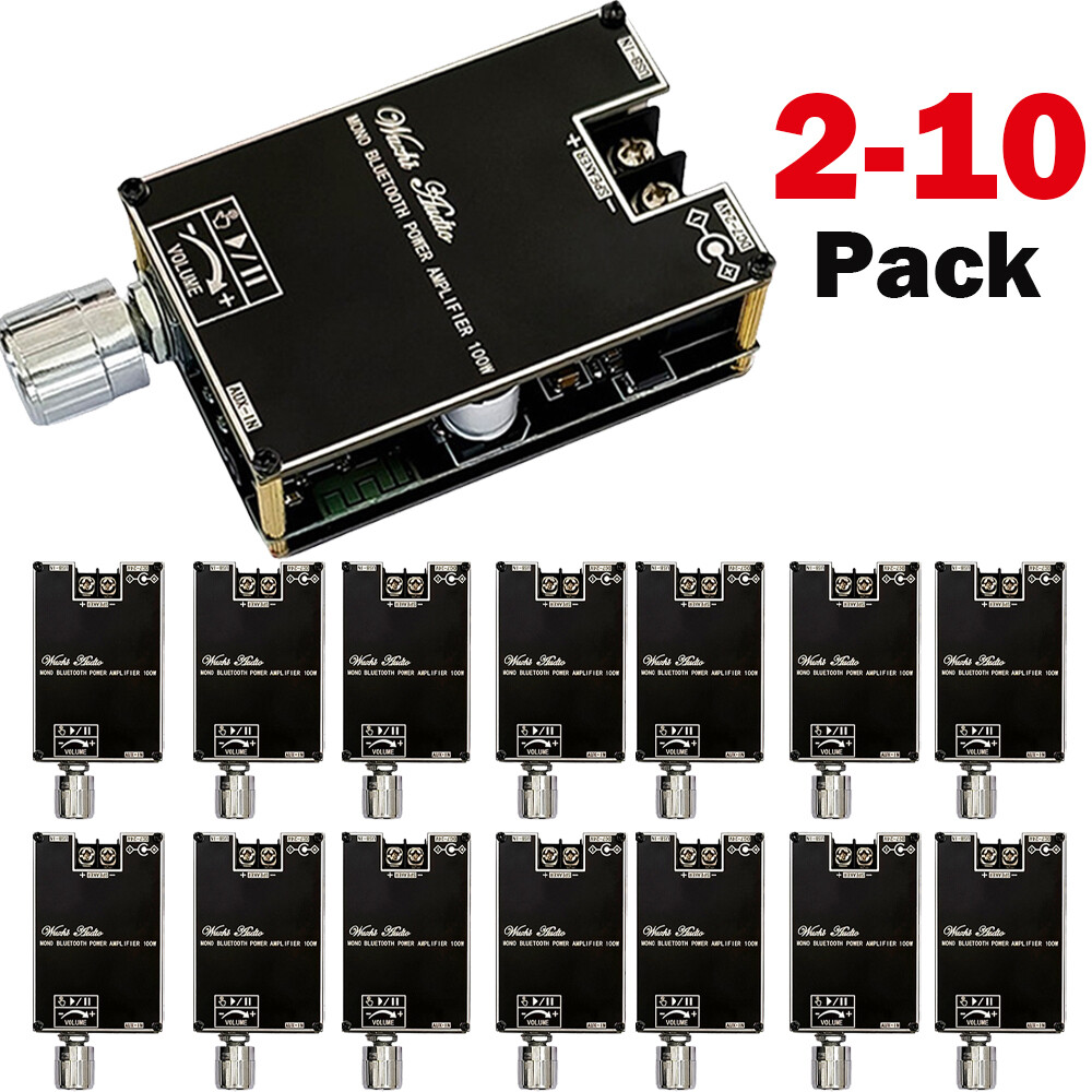 2-10X Audio ZK-1001B 100W Bluetooth Power Amplifier Board Mono Amp TPA3116D2 Lot