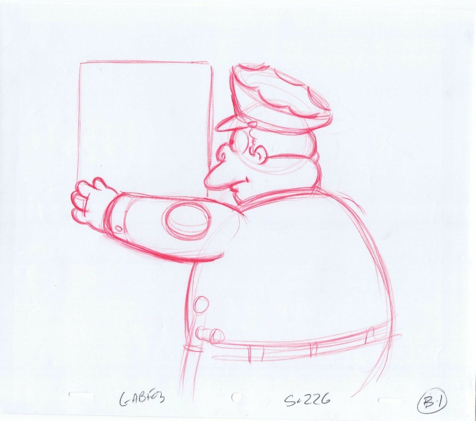Simpsons Clancy Wiggums Chief of Police Original Art Animation Pencils 2 Pieces
