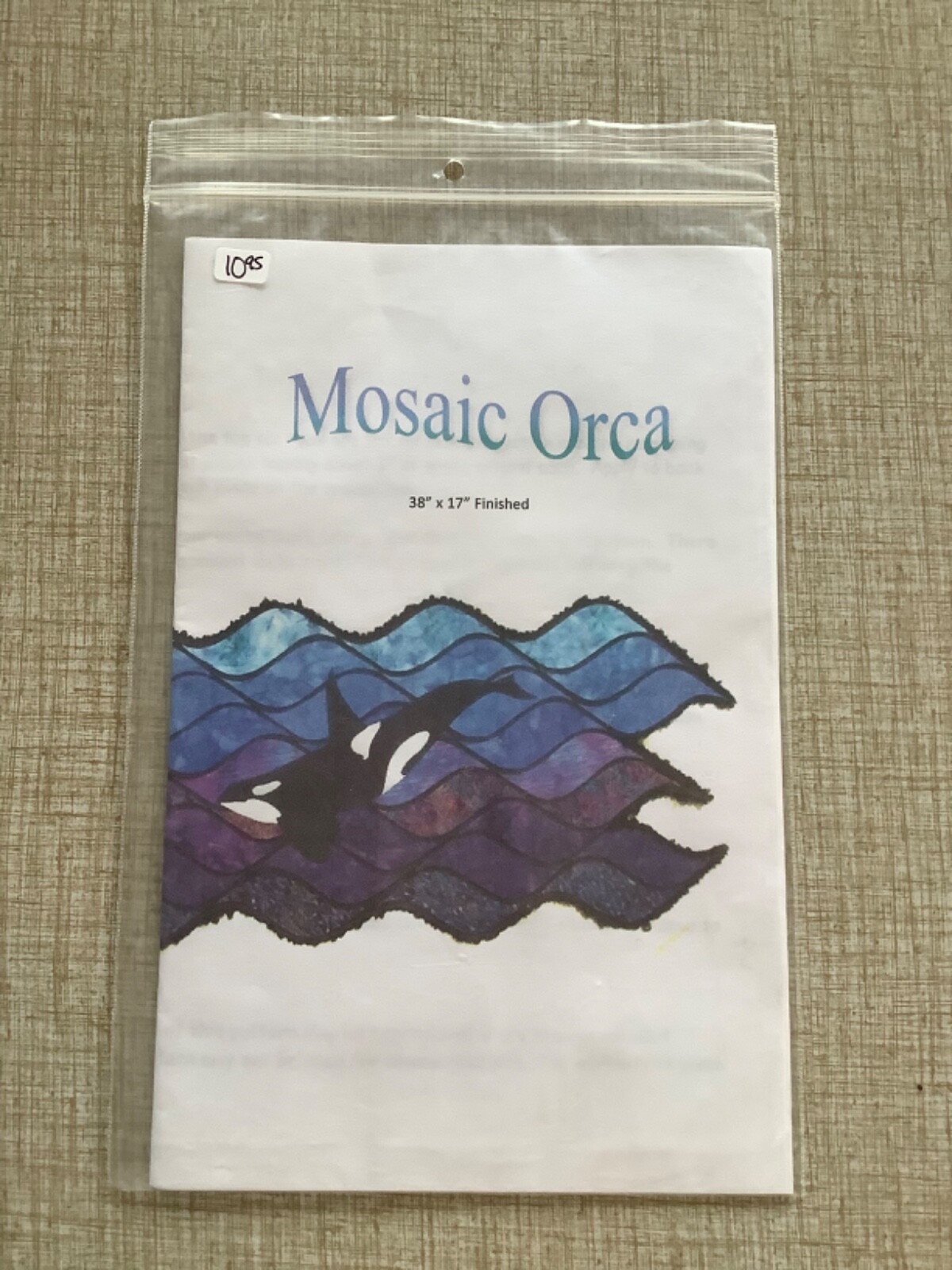 Mosaic Orca QUILT PATTERN Cindy Capra UNCUT 38x17 RBQ Designs NEW