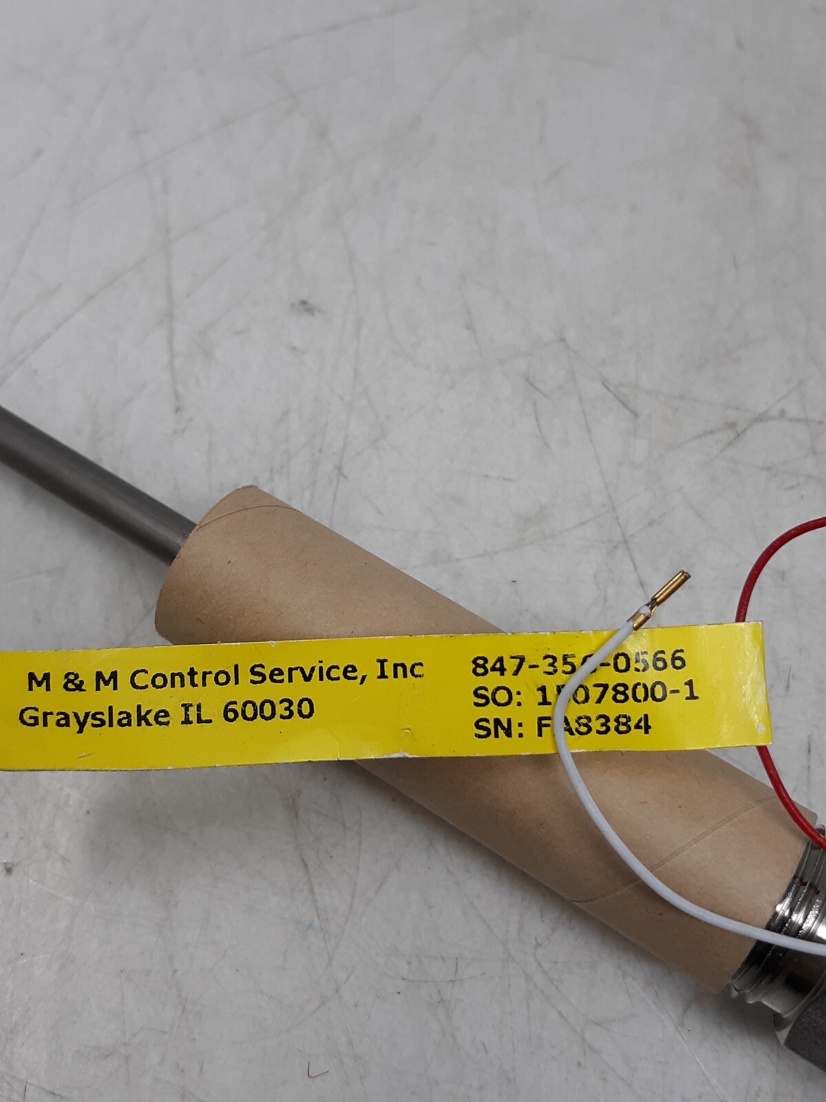 M&M Control Service Industrial Temperature Probe Sensor w/ Threaded Fitting