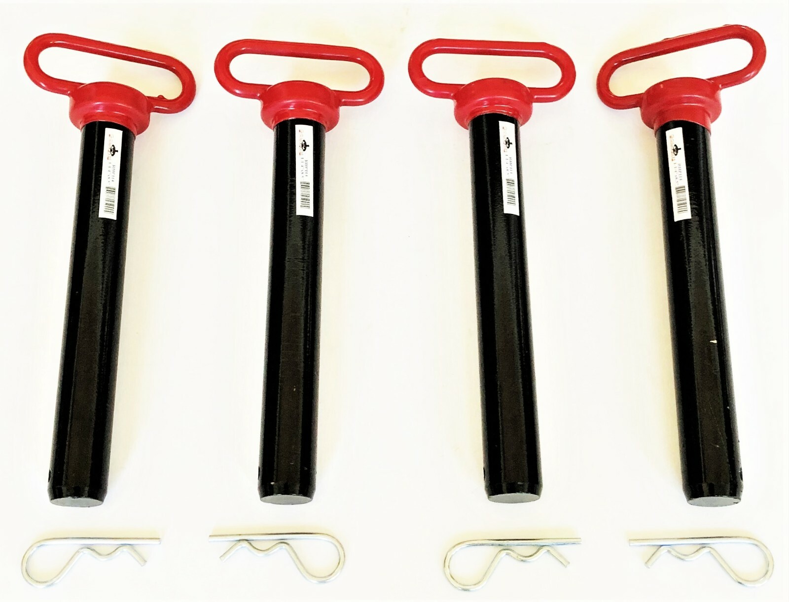 4 GOLIATH INDUSTRIAL RED 1-1/4" X 8-1/2" TRACTOR HITCH PINS WAGON TRAILER RHP114