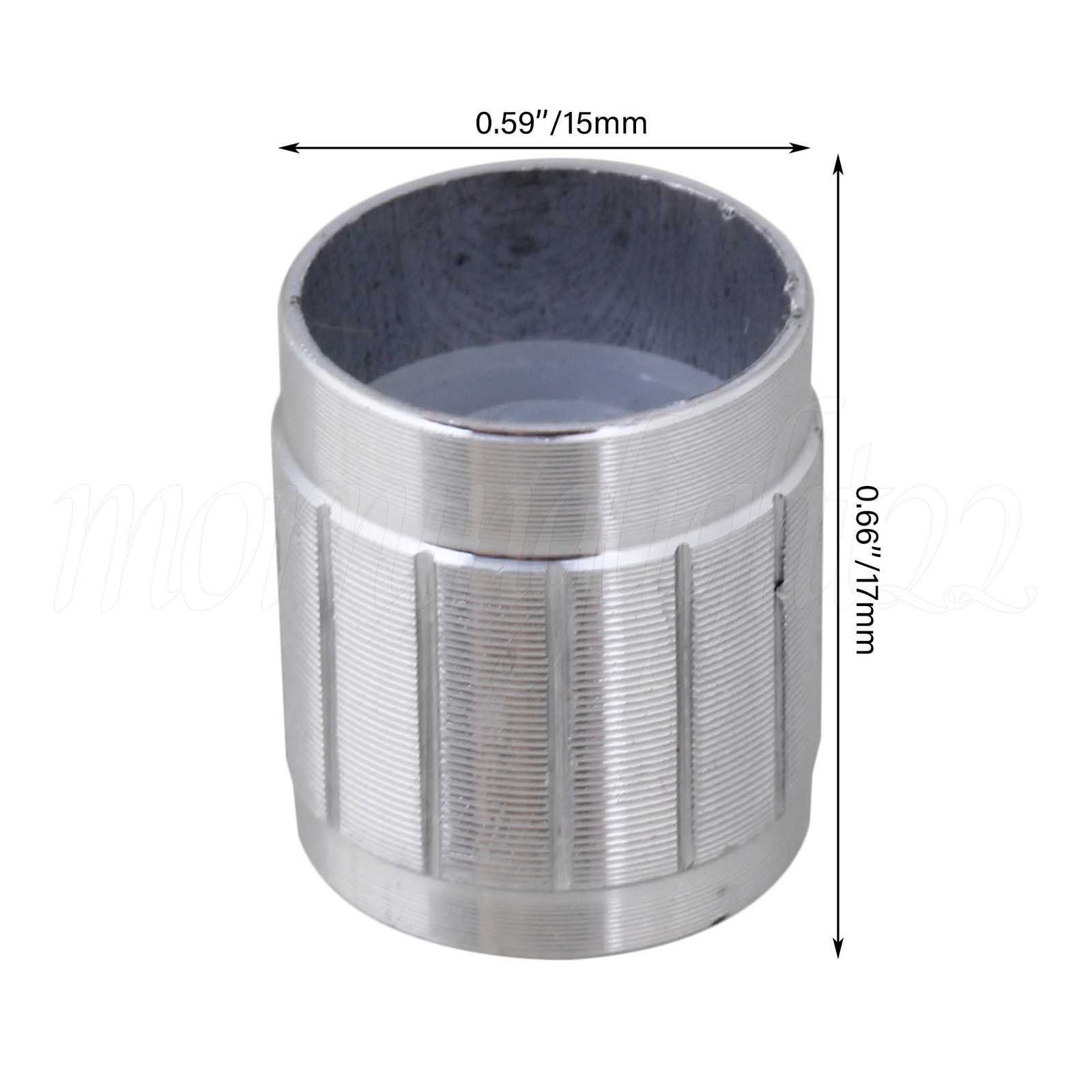 10x Potentiometer Rotary Knobs Silver for Potentiometers Encoders Guitars
