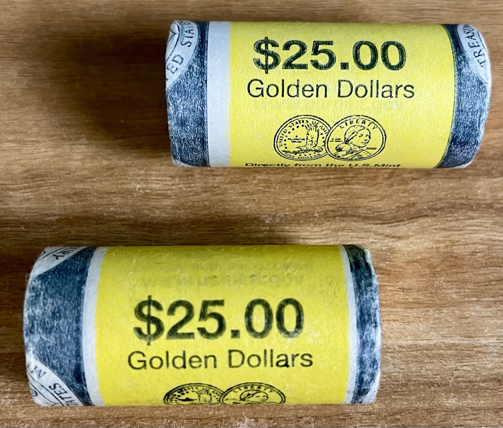 2000-P & D Sacagawea Native American Dollar US Mint Sealed Coin Rolls. 1st Year!