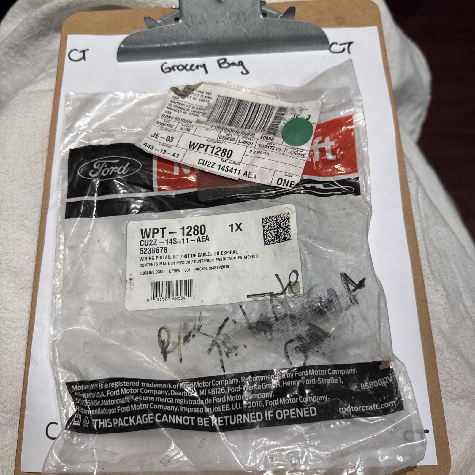 New OEM Genuine Ford Motorcraft 2010-2019 Front Wire Assembly CU2Z-14S411-AEA