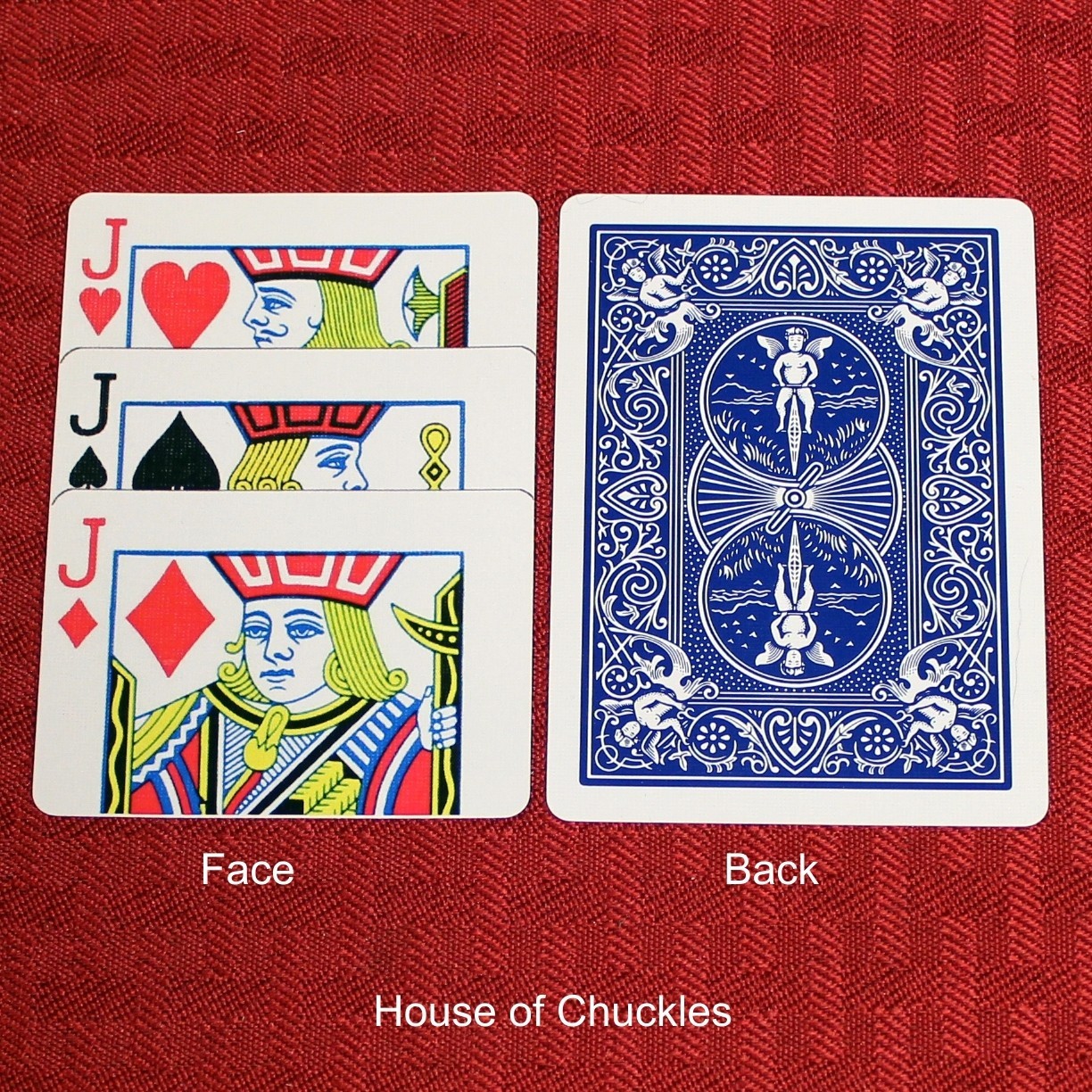 Jacks Overlapping, Bicycle Printed Gaff Card, Blue