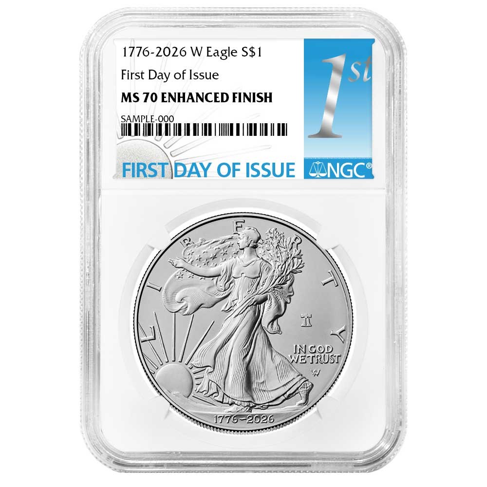 Presale - 2026-W Enhanced Uncirculated $1 American Silver Eagle NGC MS70 FDI
