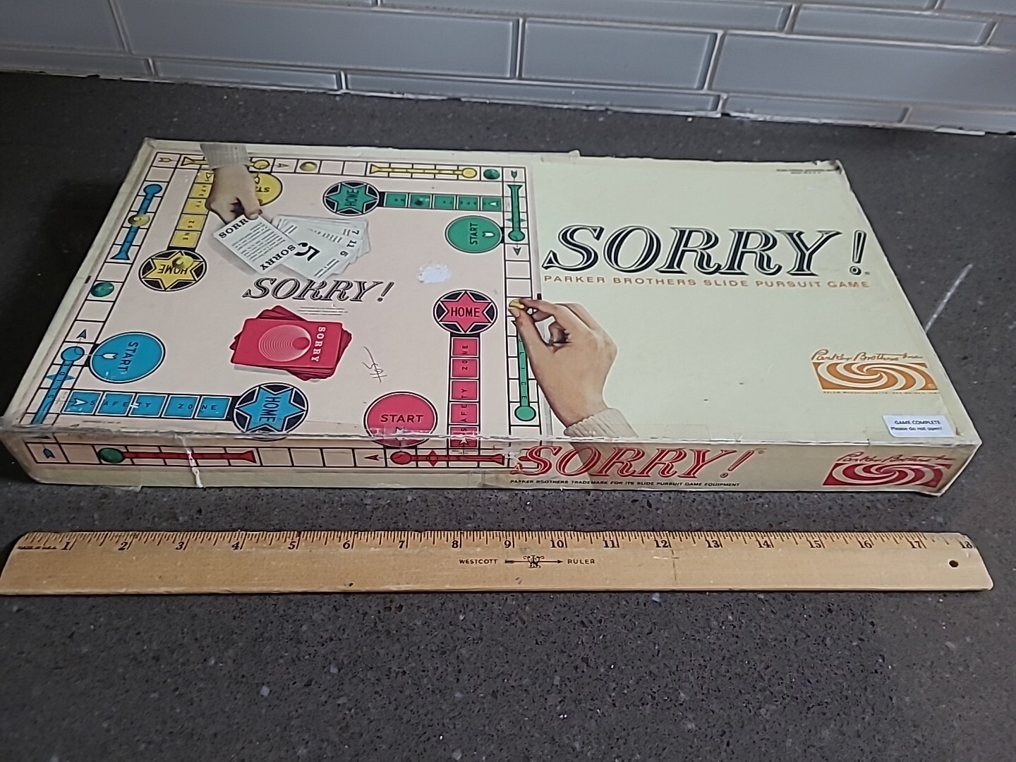 1964 SORRY  Board Game Parker Brothers Complete Vintage Complete