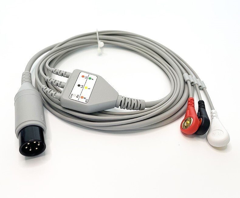6Pin ECG Cable 3M For ZOLL D900 PD1200 PD1400 Welch Allyn Propaq CS Ultra Smart