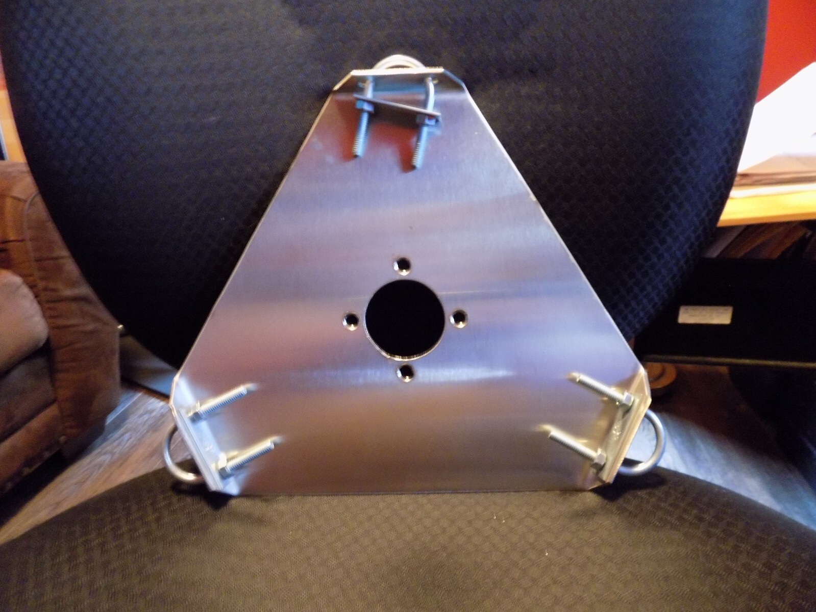 Ham radio antenna 12GA. Galv. Steel bearing  plate for a Yaesu GS-050