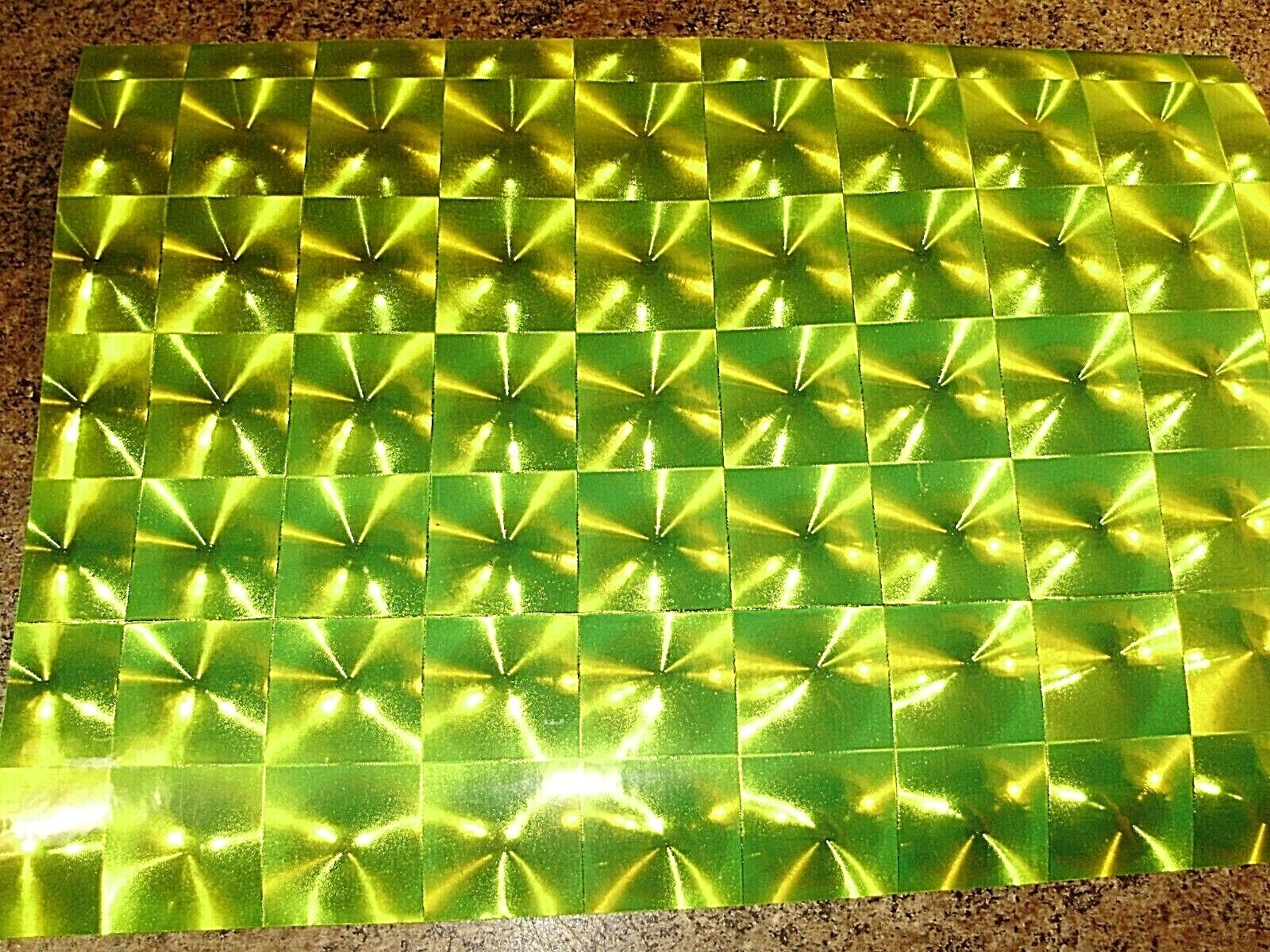 Big "O" Lake Ontario 3D Fl Yellow 8" x 12" Sheet Fishing Lure Tape