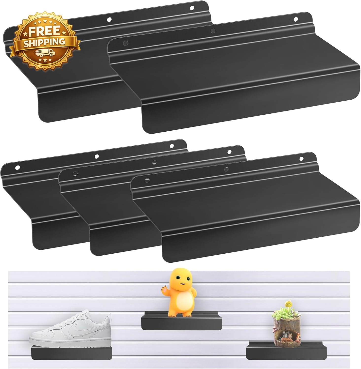Slatwall Shelves  Slatwall Panel Accessories  Floating Slat Wall Shelf Shelves
