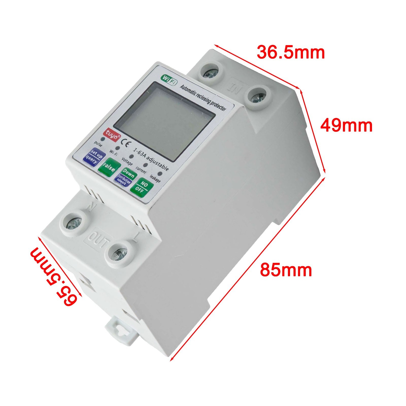 For Tuya Smart for reset Protector Switch for current Breaker Meter AC80-300V