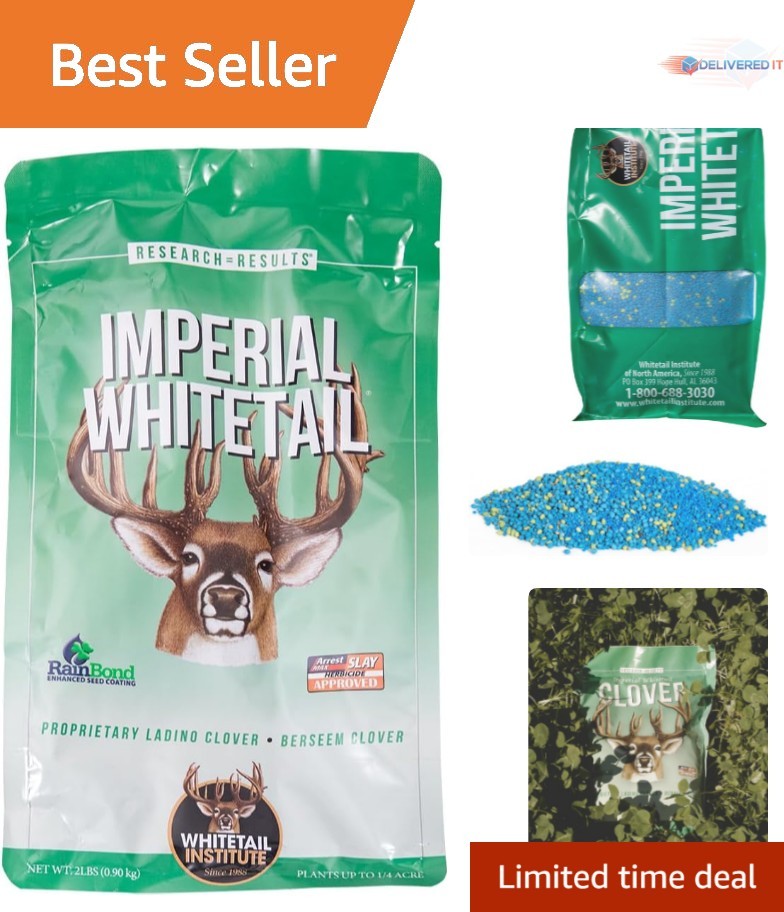 Deer Food Plot Seed Clover 2 lbs Cold Drought Tolerant Antler Growth Soil