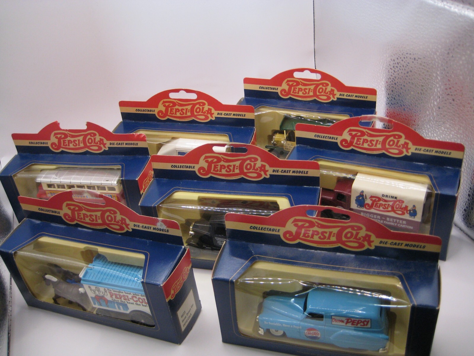 PEPSI-COLA DIE CAST TRUCK COLLECTION 7 TRUCKS IN ORIGINAL BOXES FREE SHIPPING!