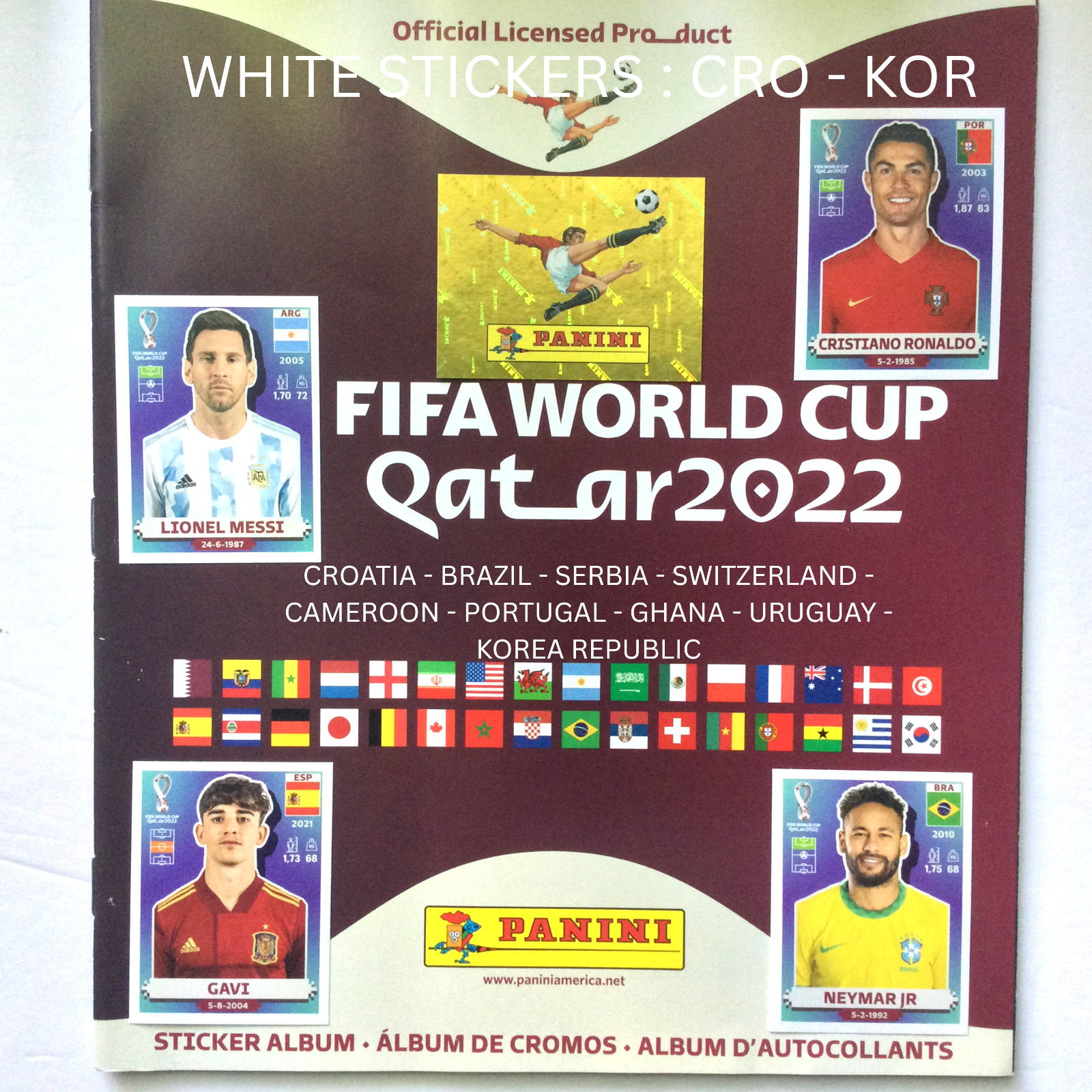 2022 Panini FIFA World Cup Qatar Stickers CRO01 to KOR20 Pick to Complete Album