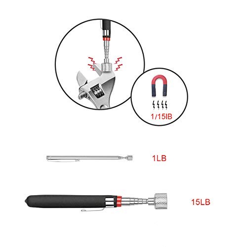 3 Pack Telescoping Magnetic Pickup Tool Set Extendable Bendable Retriever Stick