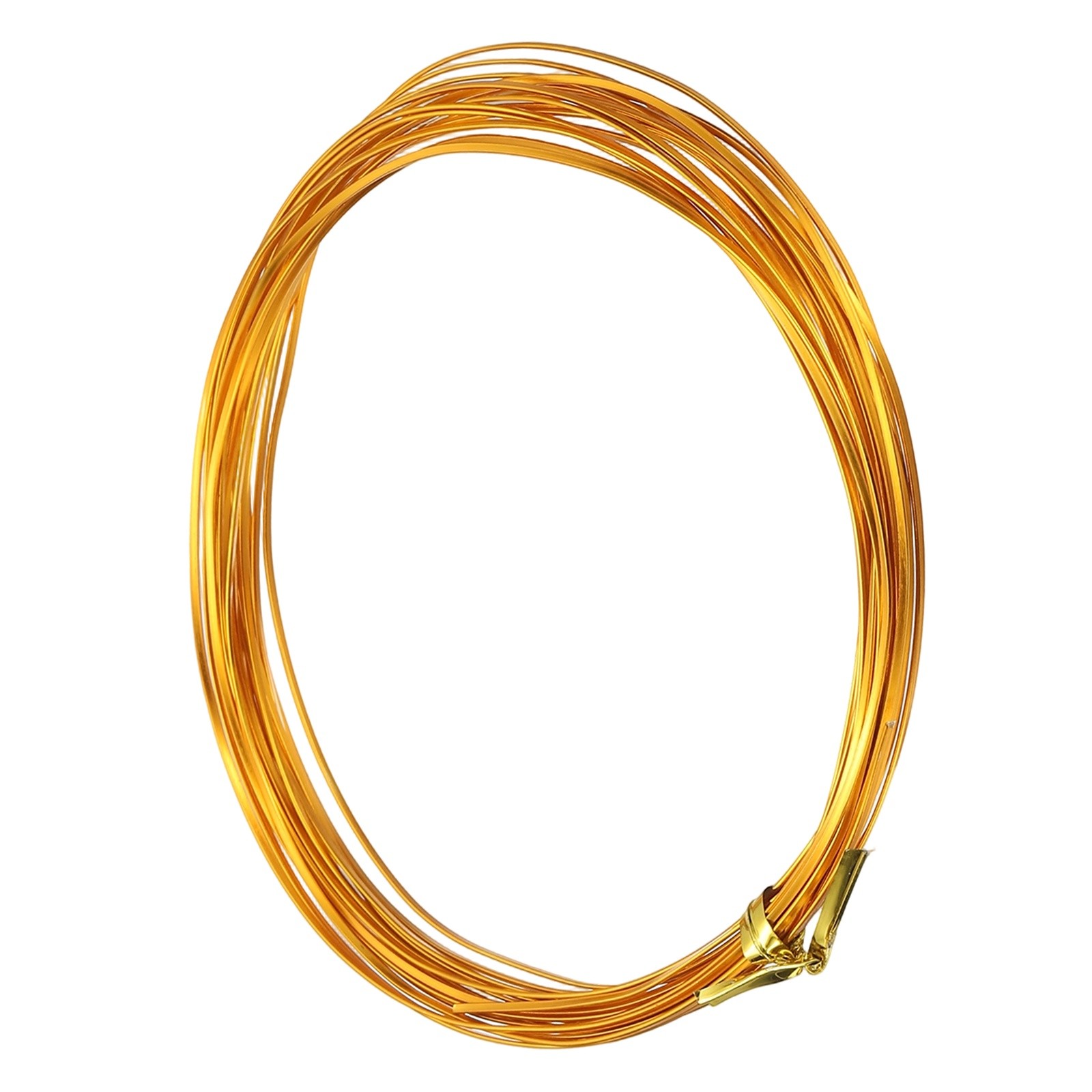 1 Rolls 24 Gauge 16.4 ft Flat Aluminum Wire, Gold Tone