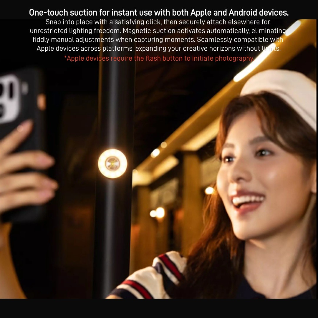 NEW OPPO Hasselblad Professional Magnetic Ring Light-Black for Android and iOS