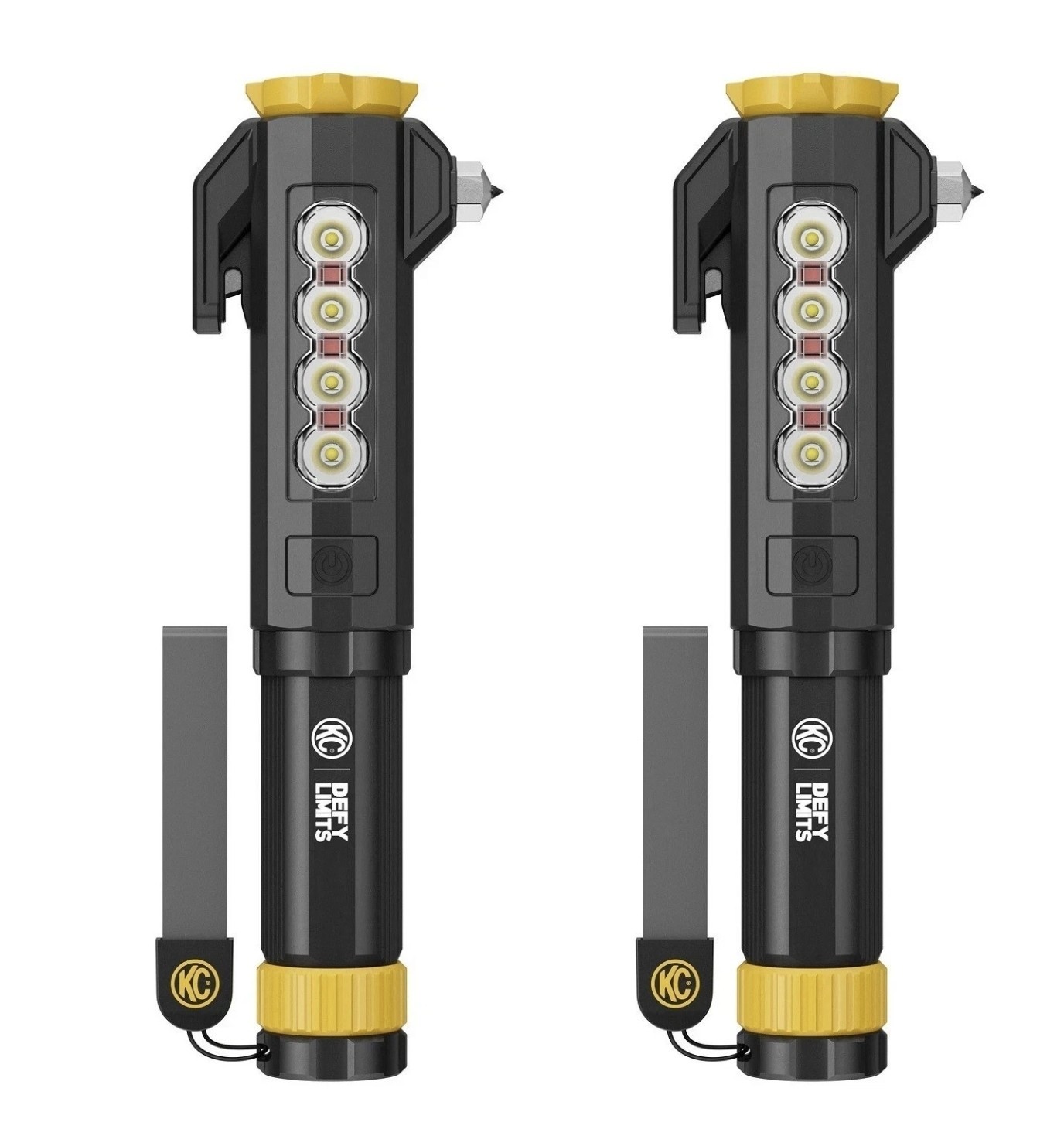 KC AutoLight 2-Pack Rechargeable Emergency Flashlight 1000 Lumens Magnetic Base