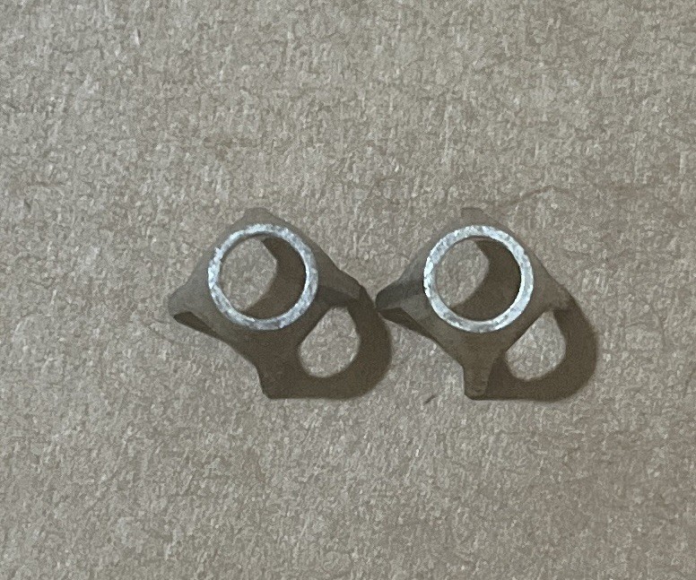 Two 8mm Round Low Base Sterling Silver 4-Prong Settings