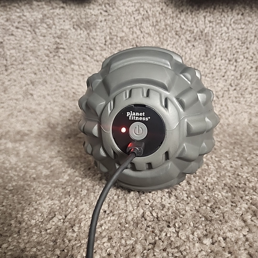 6 Inch Massage Ball By Planet Fitness 3 Intensity Levels With Charger-Tested 👌