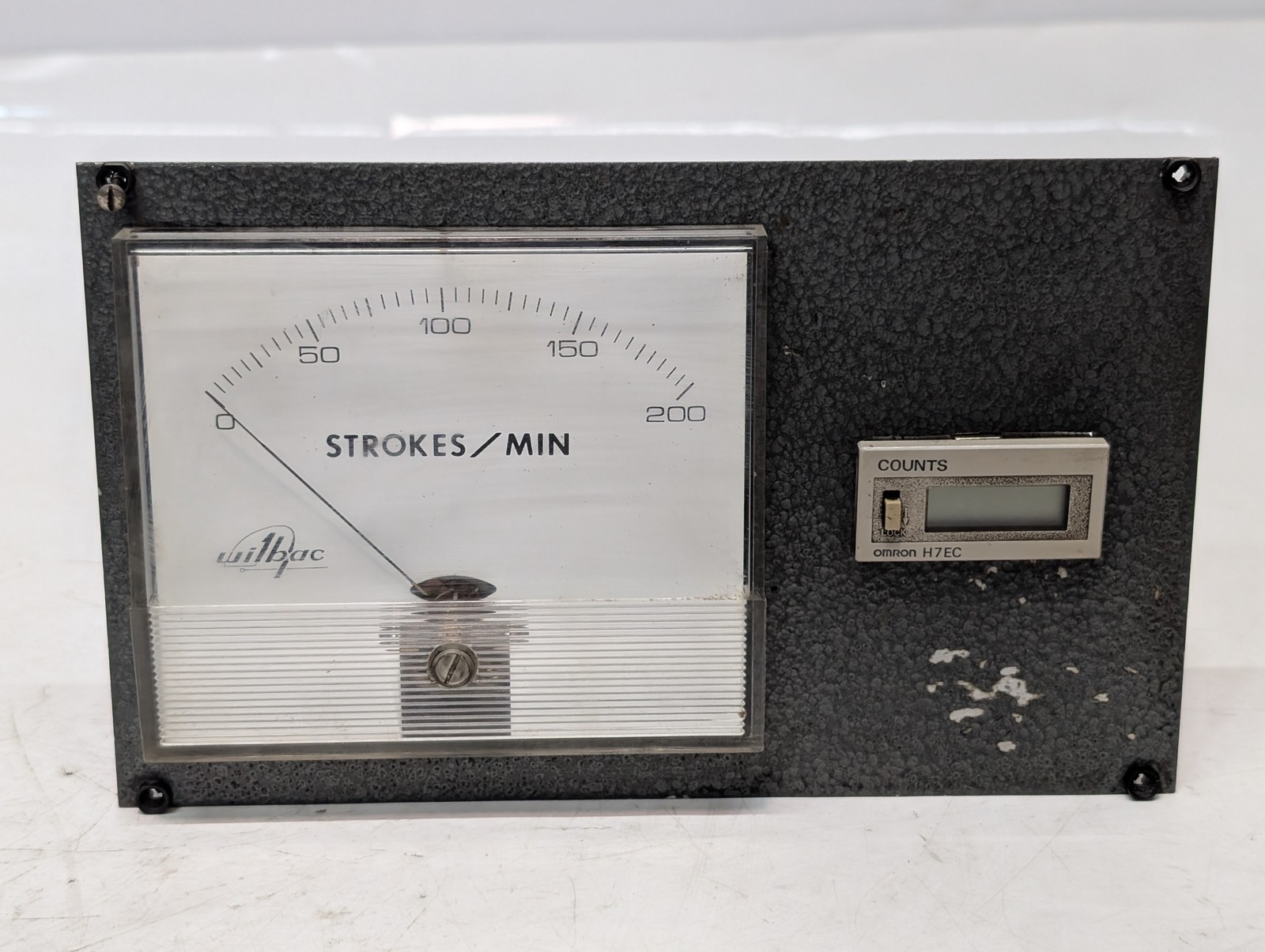 Wilpac Strokes/Min panel meter with Omron H7EC counter as shown