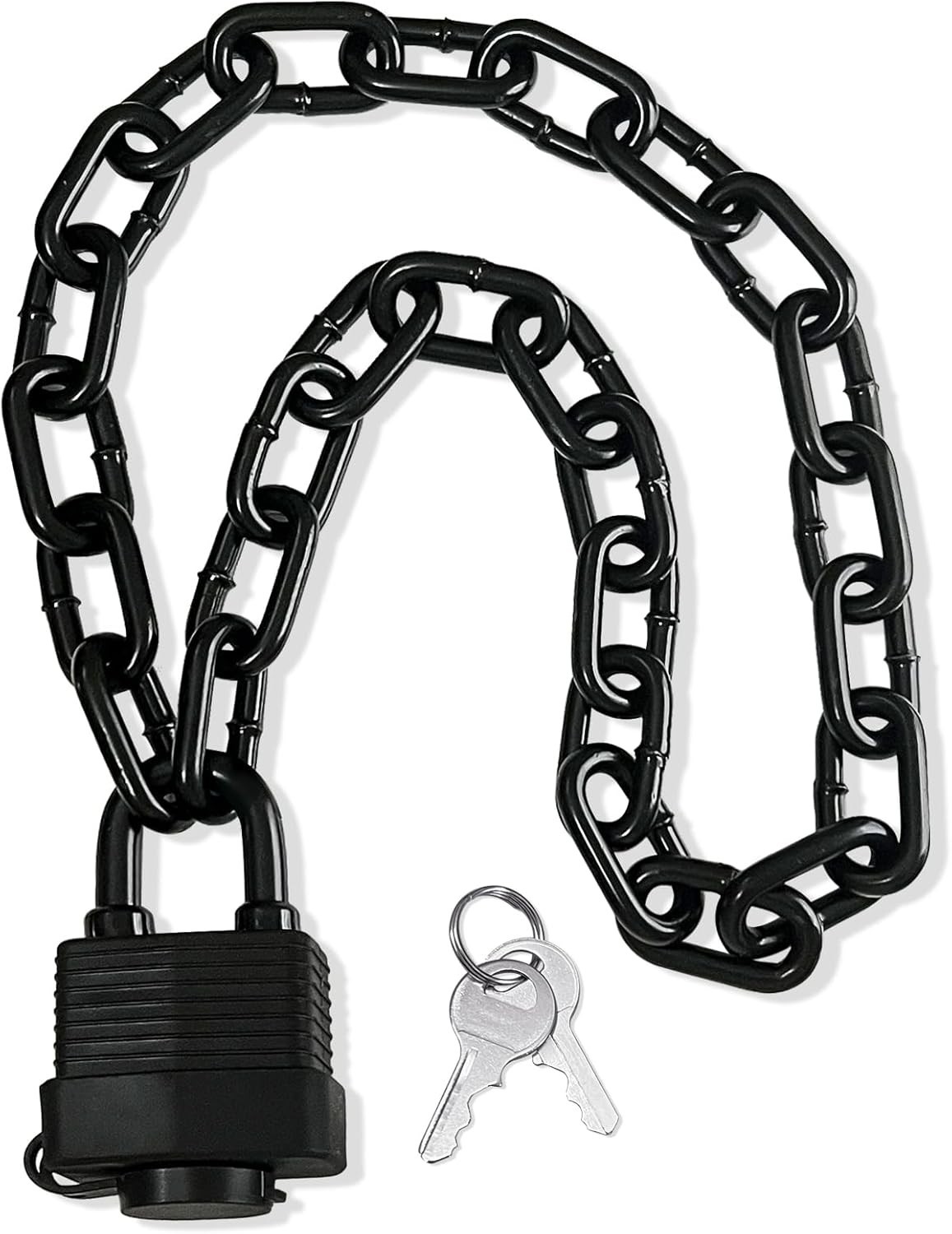 Heavy Duty Weather-Resistant Padlock with Chain, Anti-Theft Advanced Hardened...