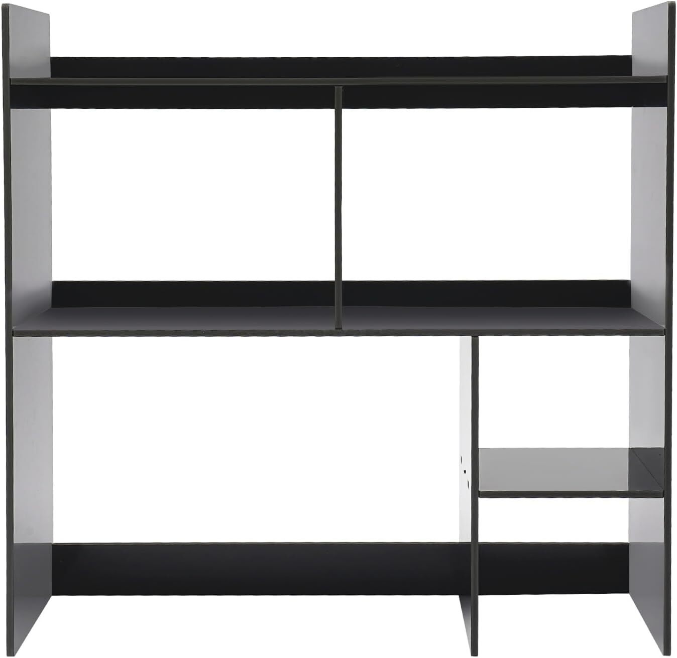 Desktop Shelf, Desk Hutch with 5 compartments for Computer Desk, Desktop 3-Tier