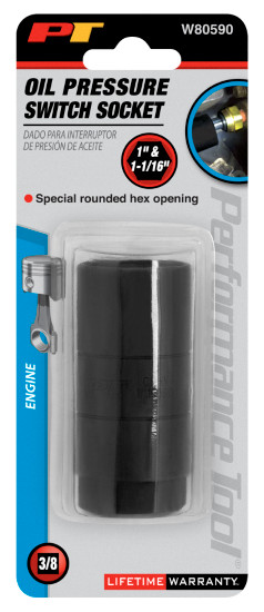 Performance Tool W80590 (C28250) Oil Pressure Switch Socket, 1-1/16 - Oil Pre...