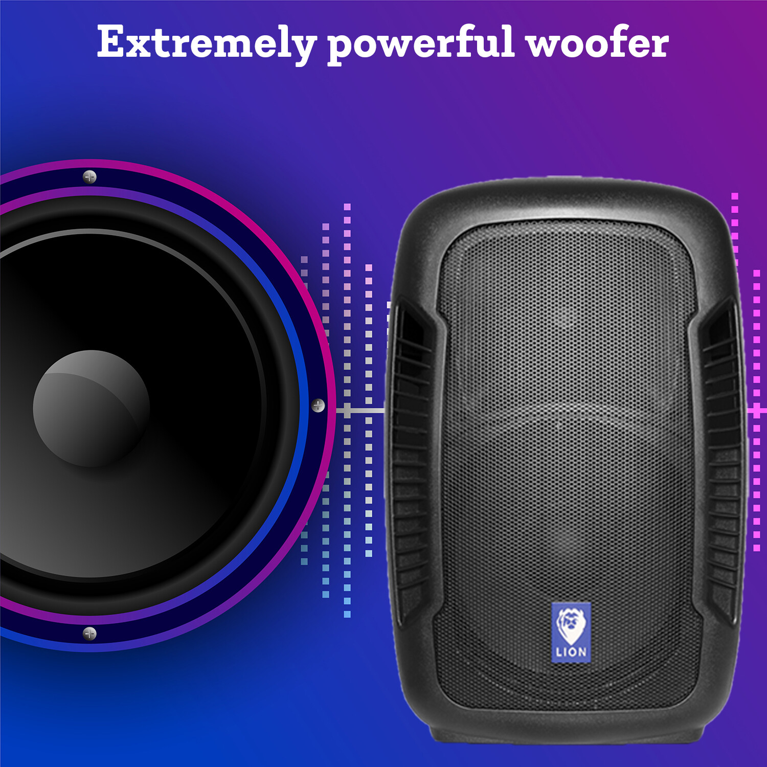 TPro 10'' 1500 Watts Bluetooth Speaker w/ Built-in Amplifier, Mic, USB SD Slots
