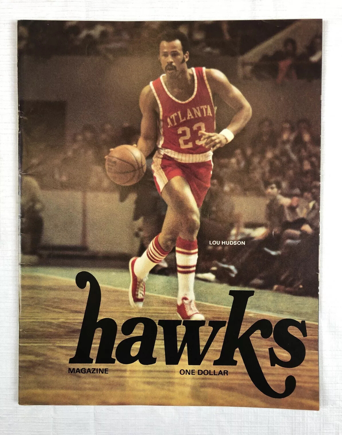 Atlanta Hawks vs Portland Trailblazers NBA Basketball Program Nov 9 1974 Hudson