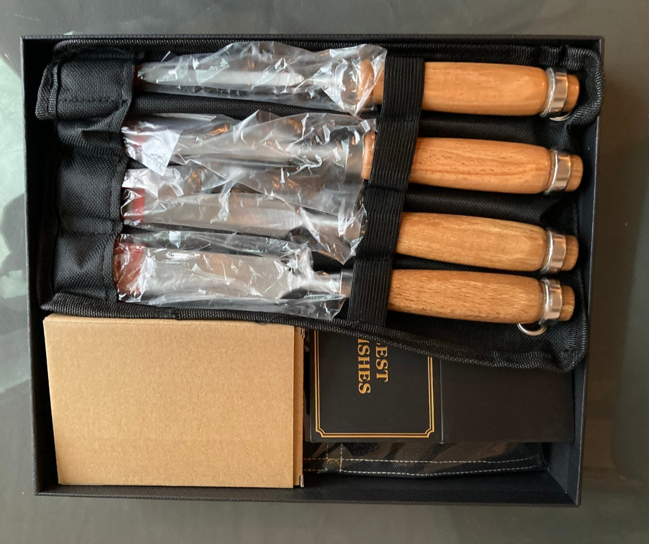 4 piece 1/4" 1/2" 3/4" 1" Straight Blade Brass Gasket Scraper Set gift box