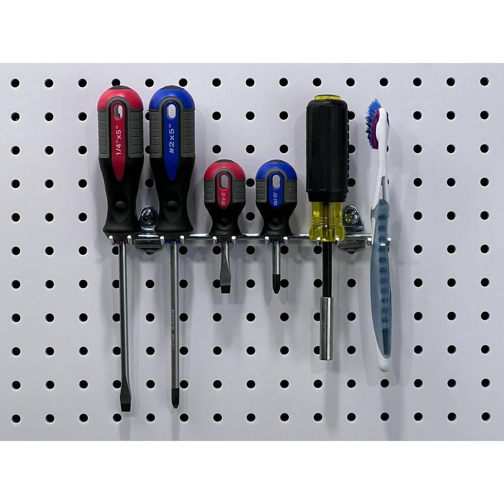 8-1/8 In. W Stainless Steel Multi-Prong Tool/Wrench Holder for 1/8 In. and 1/4 I