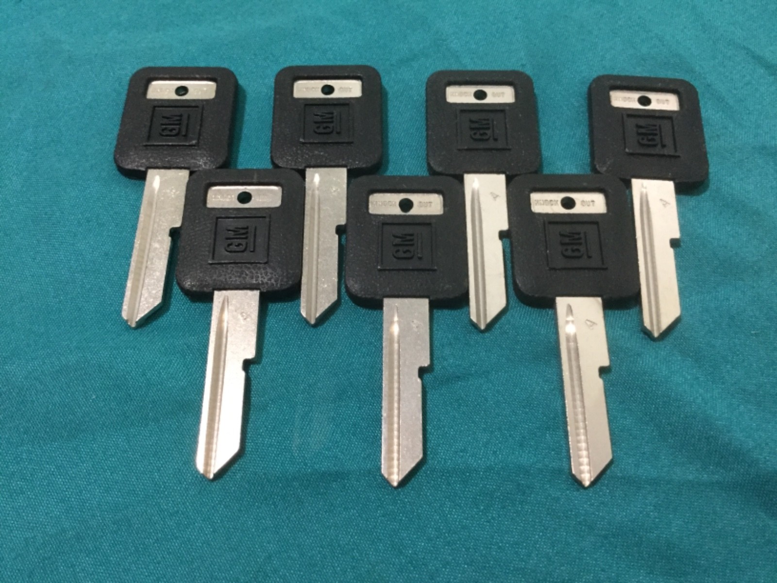 GM A Keyway Rubberhead Key Blanks, Set of 7 - Locksmith