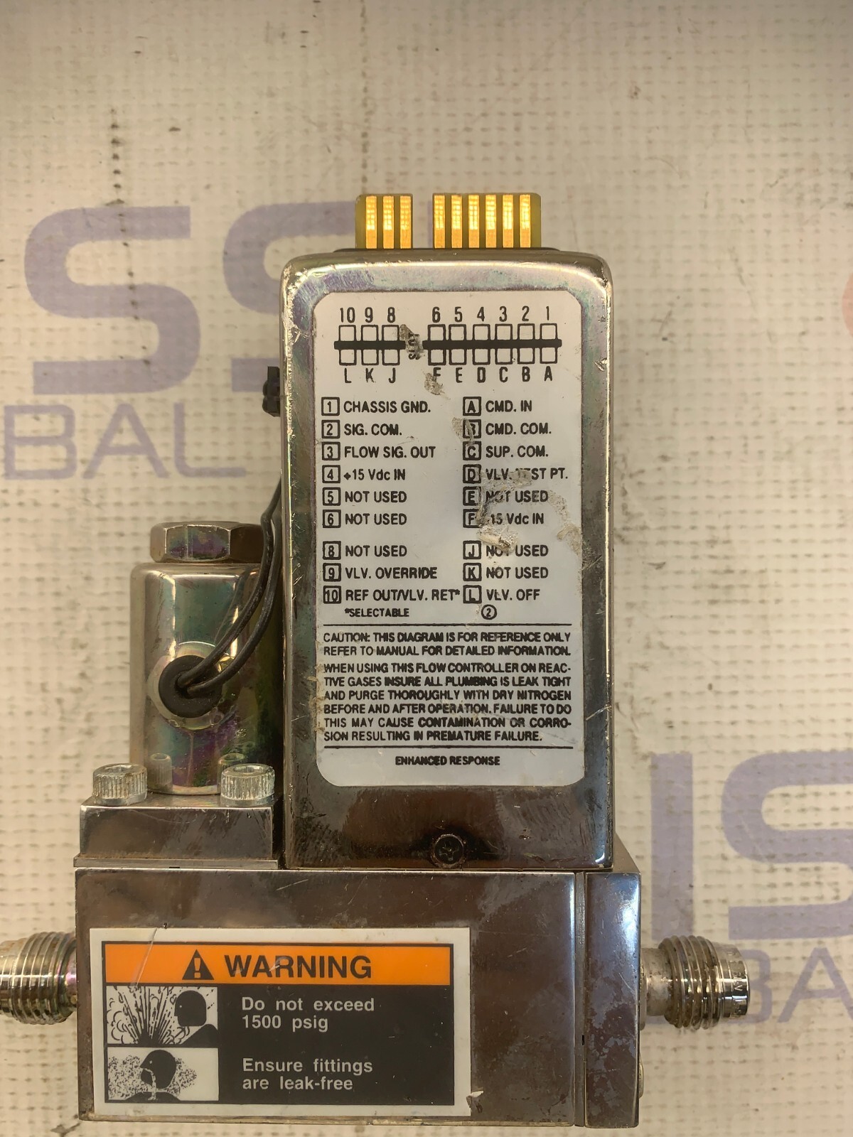 BROOKS INSTRUMENTS 5964C2MAP45KA MASS FLOW CONTROLLER P/N:002-0390 (FOR PARTS)