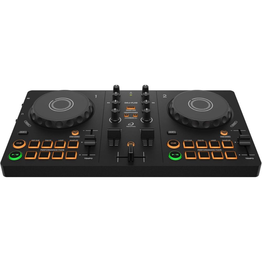 Pioneer DJ AlphaTheta DDJ-FLX2 DJ Controller for rekordbox w/ Controller Stand