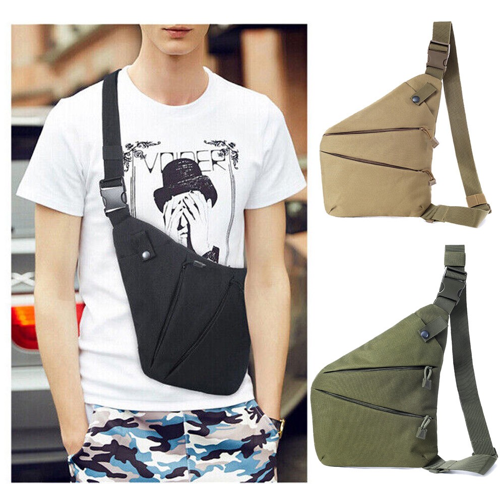 Tactical Sling Bag Chest Shoulder Fanny Pack Cross Body Mulity Pocket Phone Bag
