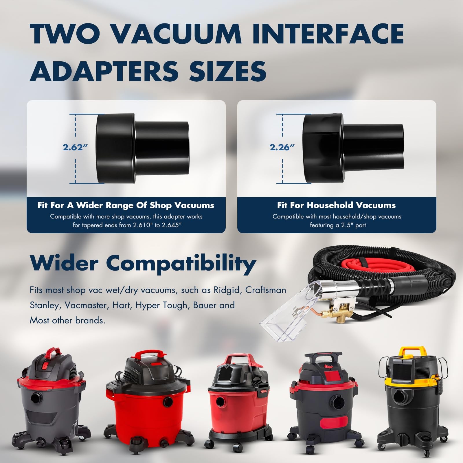 Shop Vac Extractor Kit ，Extractor Hose Kit Adapter,Vac Extractor Kit for Carp...
