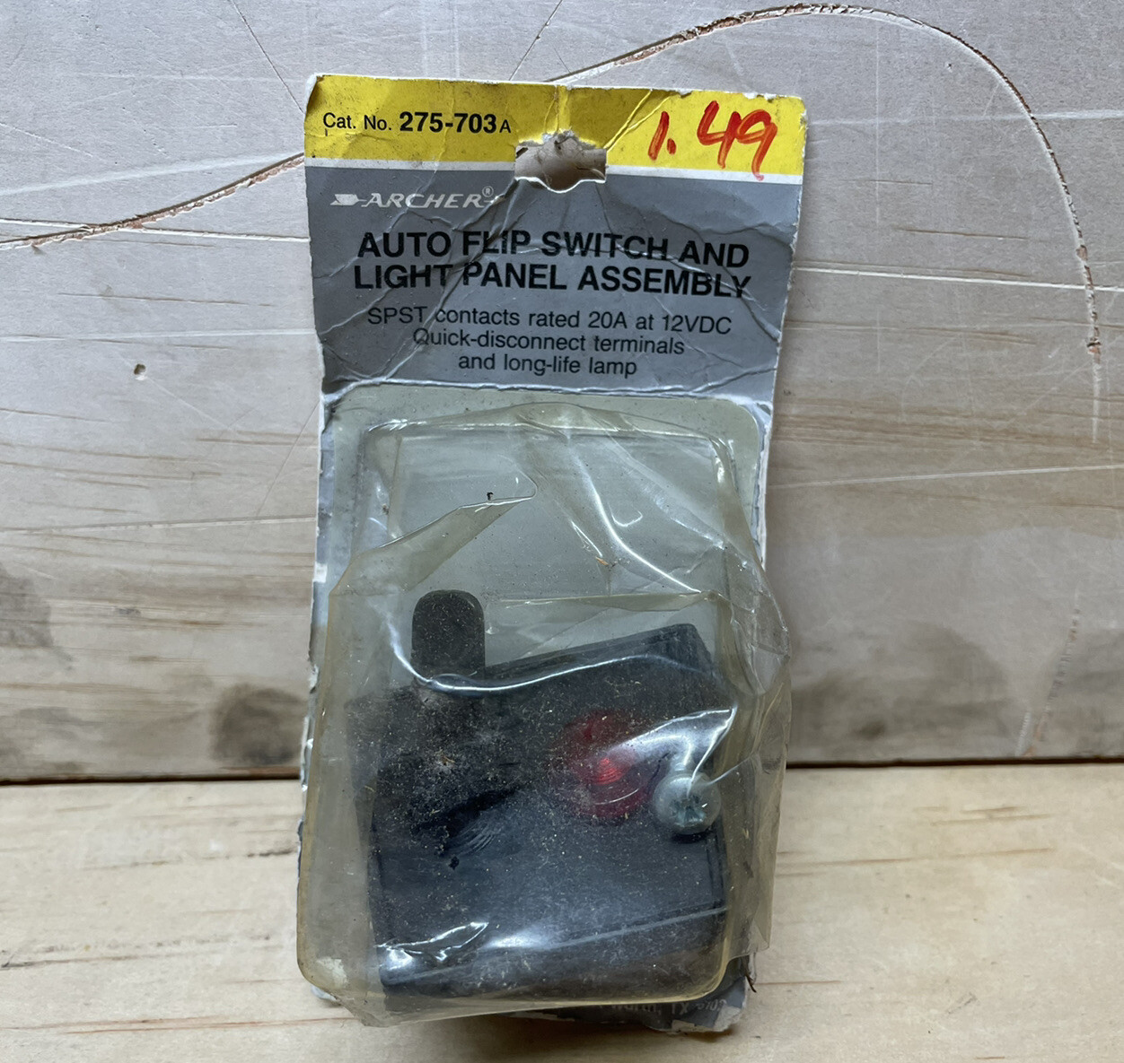 NEW Archer 275-703 Auto Panel Assembly w/ Switch and Lamp  SHIPS FREE!