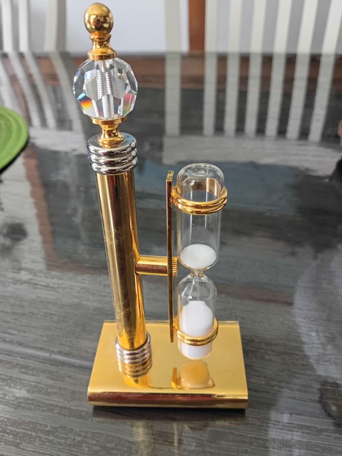 Minture Gold Tone And Glass Sand MinuteTimer