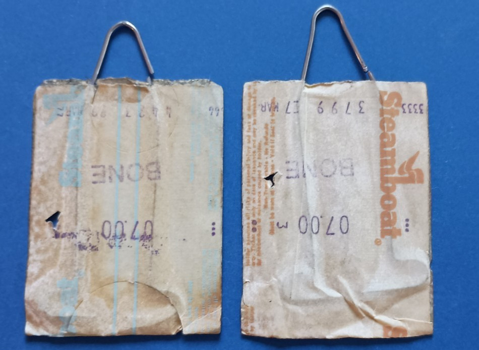 Lot of 2 Vintage Steamboat Coloirado Lift Tickets - 1970s - Bone Stamp - $7.00