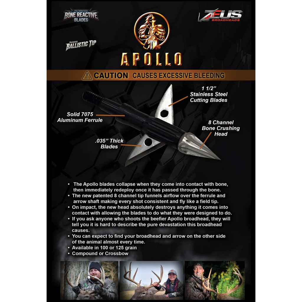 Zeus Apollo Broadhead 100 gr. 3 pk.
