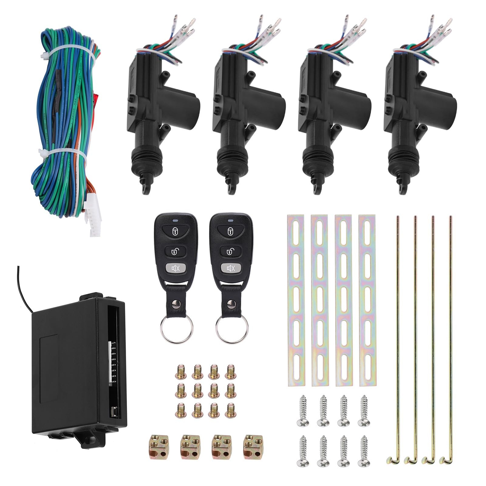 Remote Lock Kit, Universal Car Control 4 Door Power Central Black
