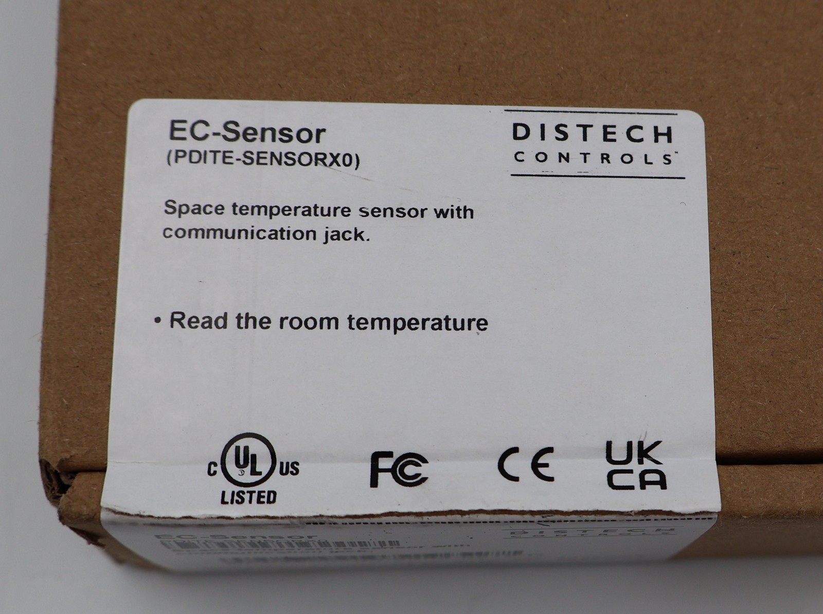 Distech PDITE-SENSORX0 EC-SENSOR Space Temperature Sensor 10K Type II Thermistor