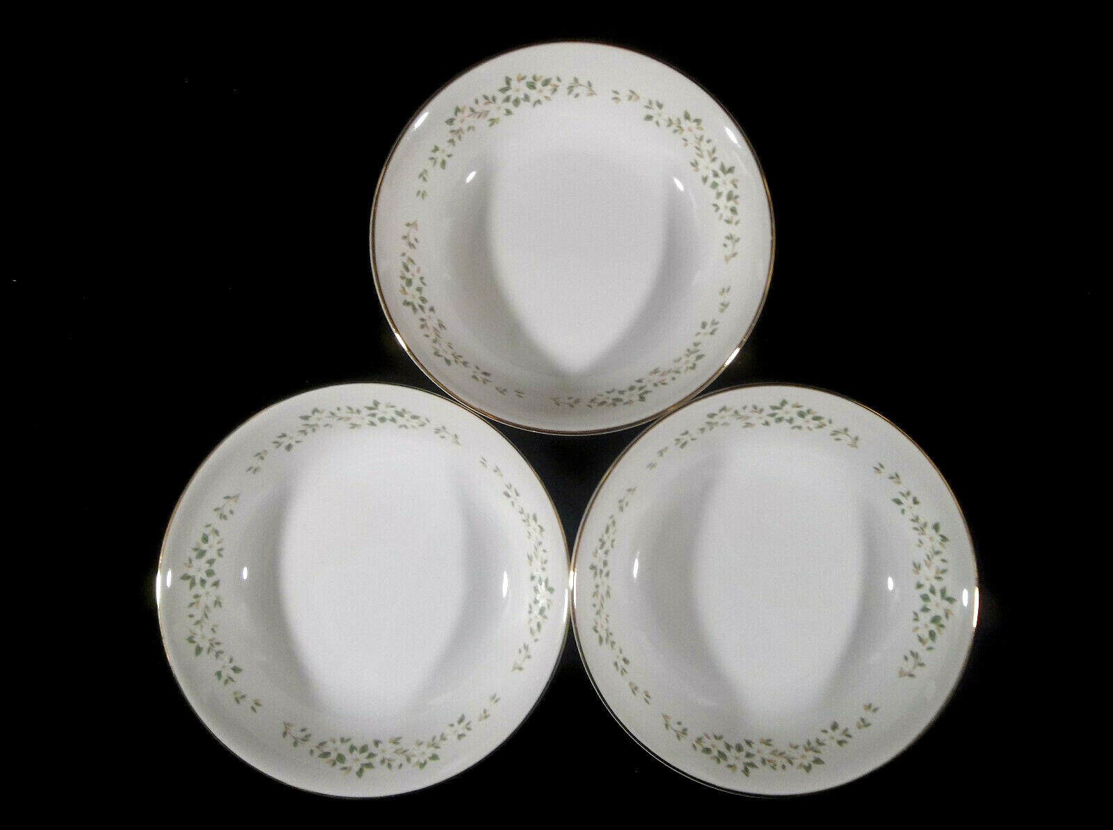 EKCO Eterna Set of 3 Spring Meadow 6 1/4" Soup or Cereal Bowls