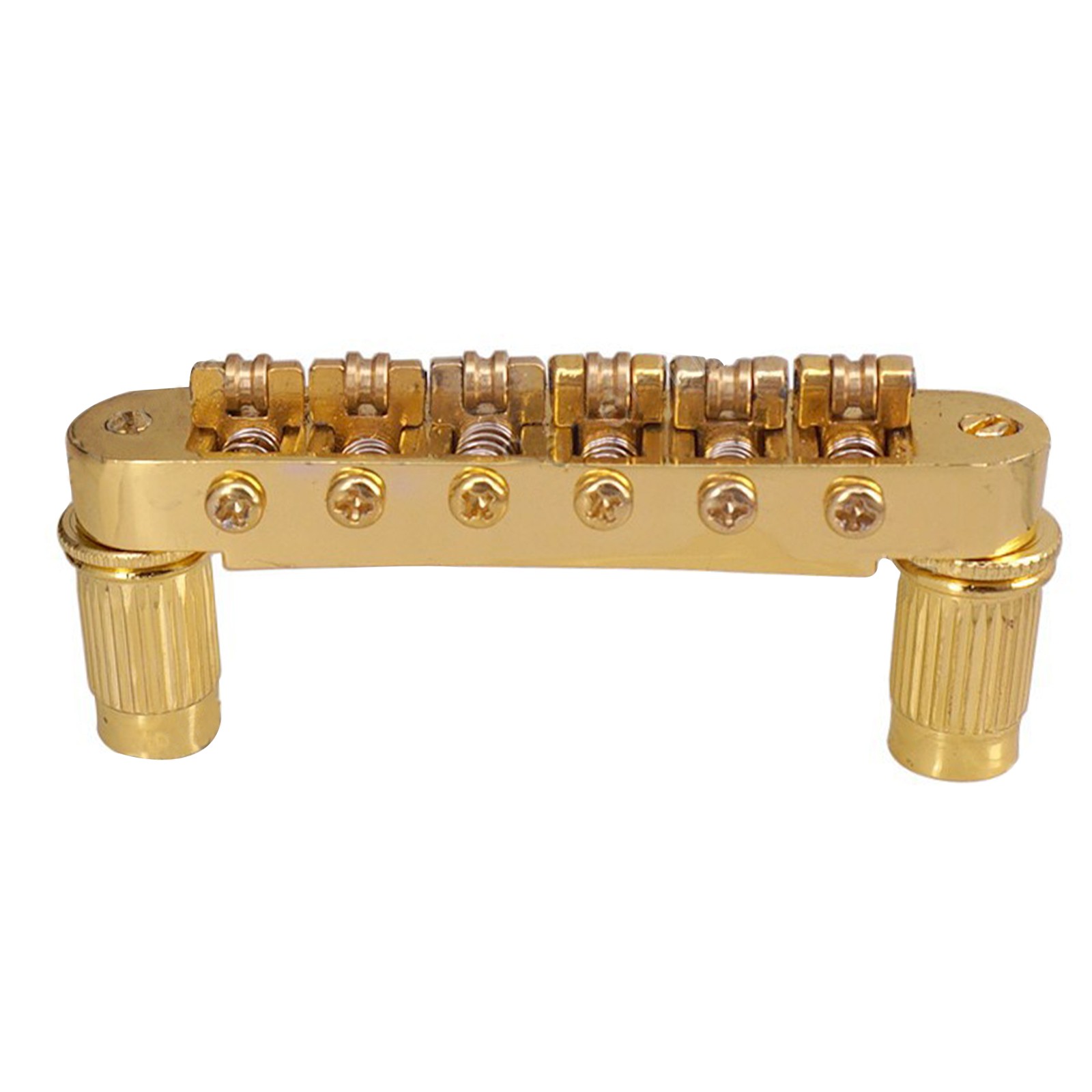 Gold 6 Roller Bridge Tremolo Saddles With Two Posts For LP EPI Electric Guitar A