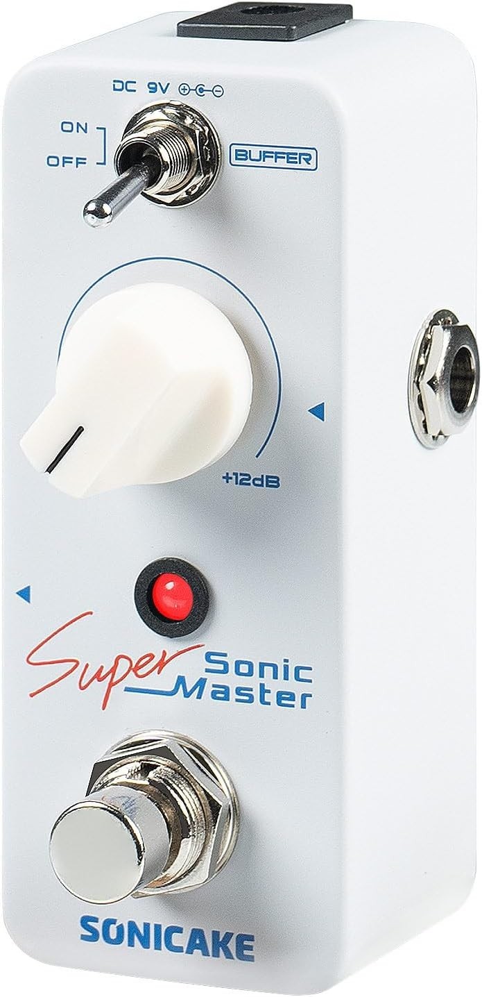Compact Sonic Super Master Guitar Boost Pedal - Buffer Function & Analog Signal